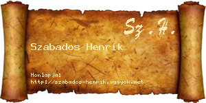 Szabados Henrik névjegykártya