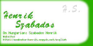 henrik szabados business card